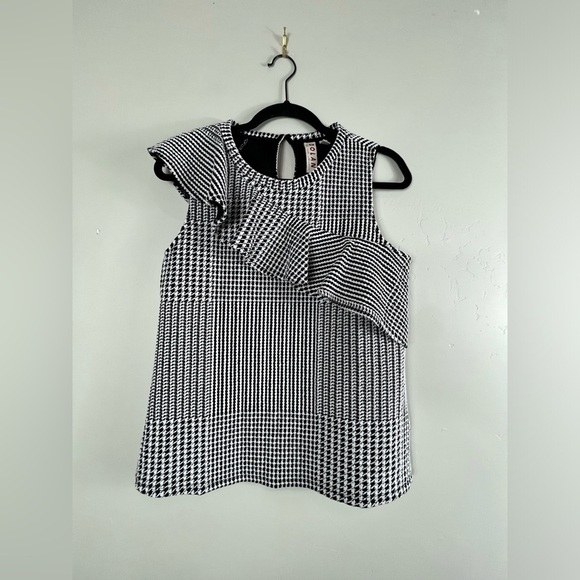 Anthropologie Tops - Dolan By Anthropologie Black and White Checker Top Size Small 1024